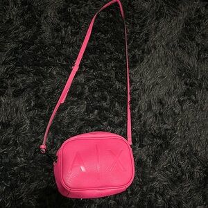 hot pink, never worn armani exchange crossbody purse